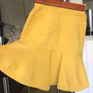 A.L.C. Mustard yellow elastic skirt Sz XS